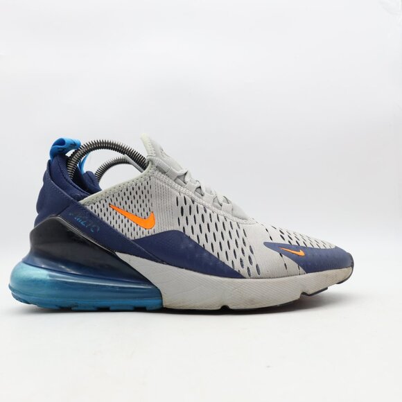 Nike Air Max 270 GS Wolf Grey Photo Blue Sneakers Youth 6.5 Women’s 8 943345-015 - Picture 1 of 10